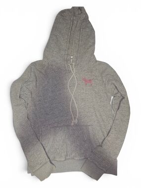 PINK Victoria's Secret Gray Hooded Sweatshirt-EUC RARE FIND